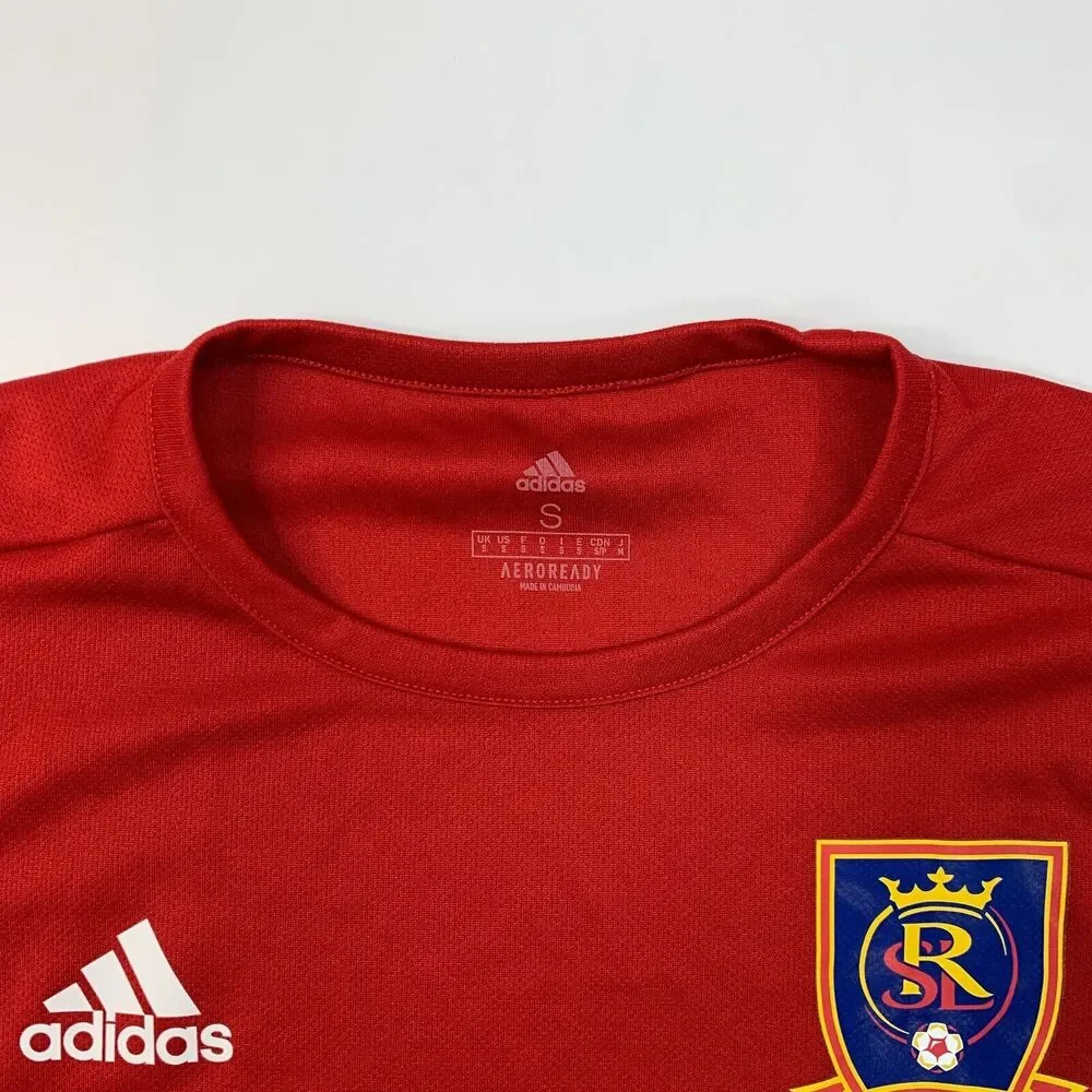 Adidas Real Salt Lake Arizona Jersey Mens S Small Red Aeroready Soccer Shirt